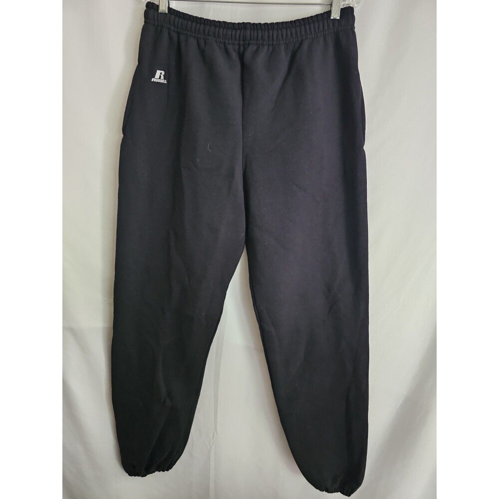 Russell Athletic Mens Size XXL Black Fleece Sweatpants Joggers Logo